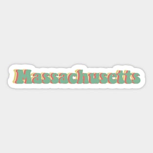 Massachusetts 70's Sticker